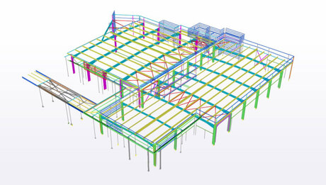 plan-charpente-metallique-extension-cellule-commerciale-biganos-arcachon